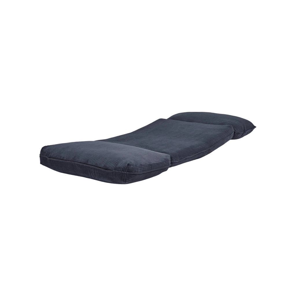 Poltrona letto convertibile velluto a coste grosse coste, blu scuro