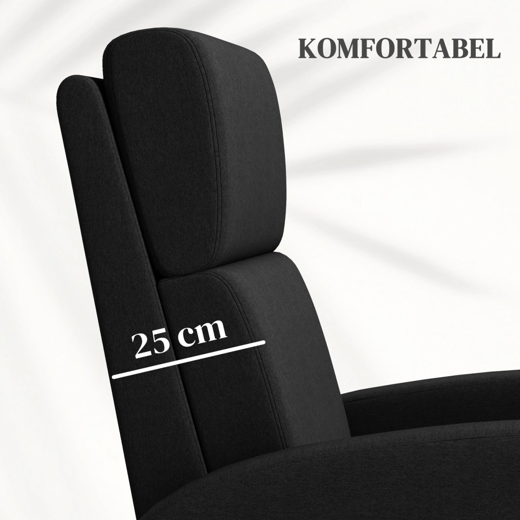 Poltrona relax reclinabile ¨C Minimal ¨C nera