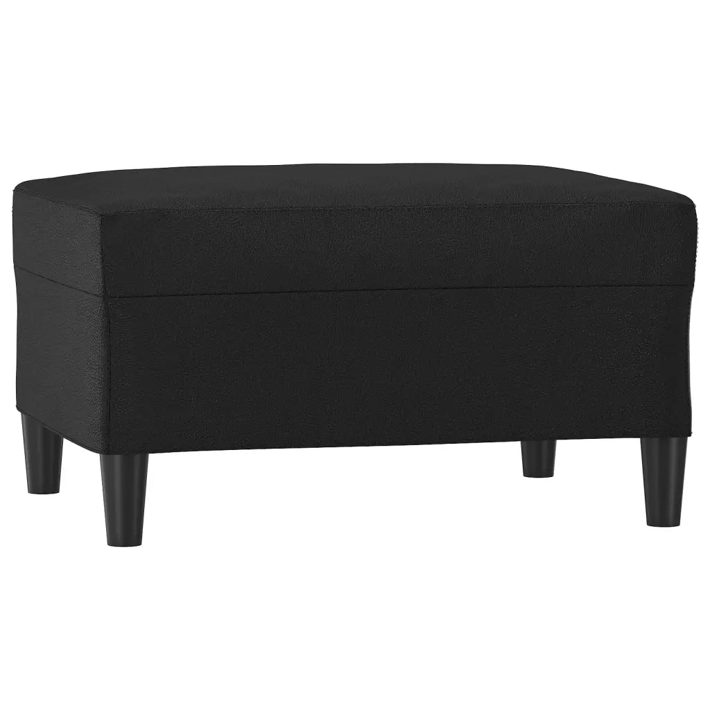 Set di Divani 4 pz con Cuscini Nero in Similpelle