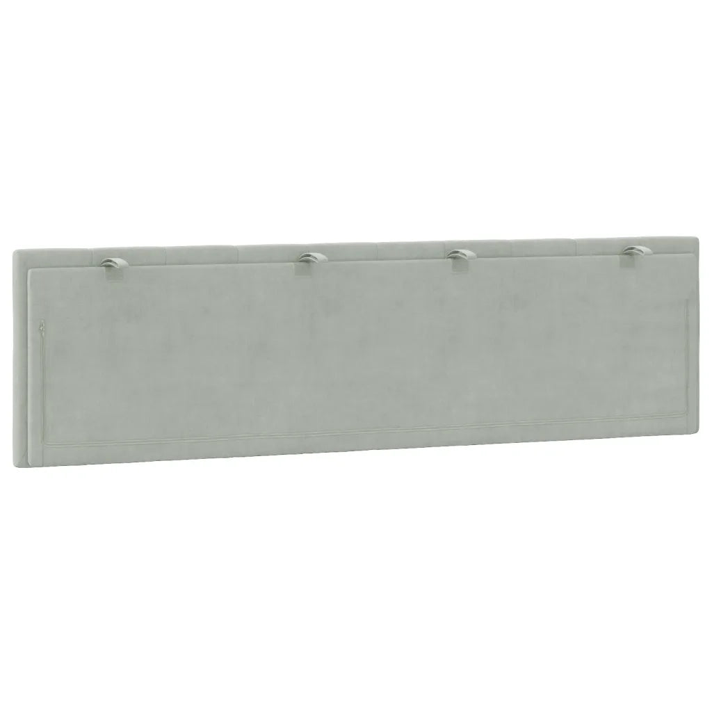 Cuscino Testiera Hanko Grigio Chiaro 180 cm in Velluto 374681
