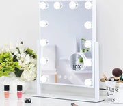 Specchio con Illuminazione - 12 Lampade - 30 x 41 CM - Bianco