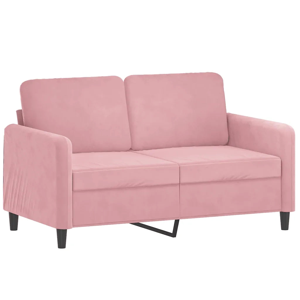 Divano a 2 Posti Rosa 120 cm in Velluto 359435