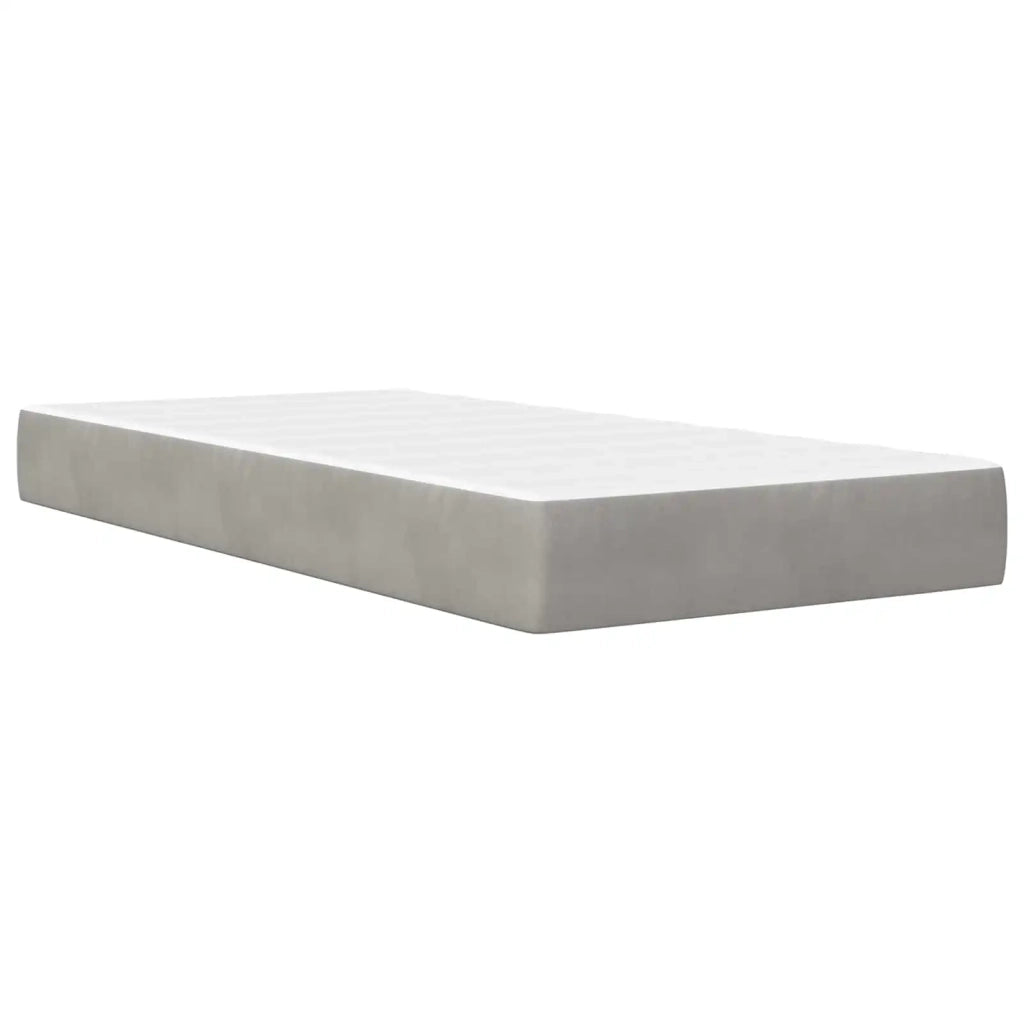 Struttura del letto-Giroletto Grigio Chiaro 100 x 200 cm Velluto 612814