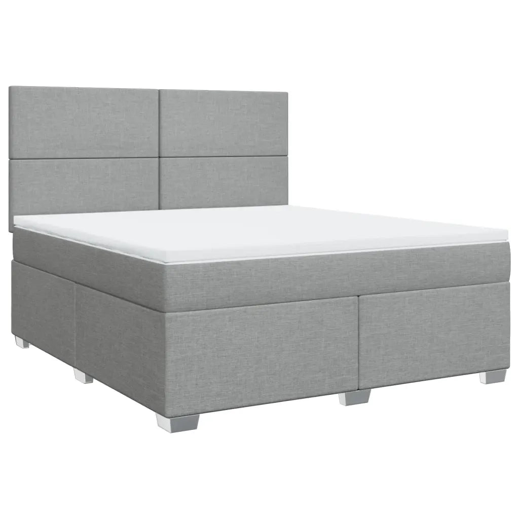 Giroletto a Molle con Materasso Grigio Chiaro180x200 cm Tessuto 3290560