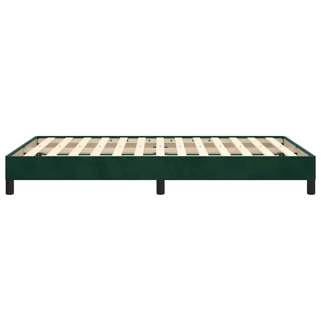 Letto matrimoniale | Letto per adulti | Giroletto senza Materasso Verde Scuro 120x200 cm in Velluto