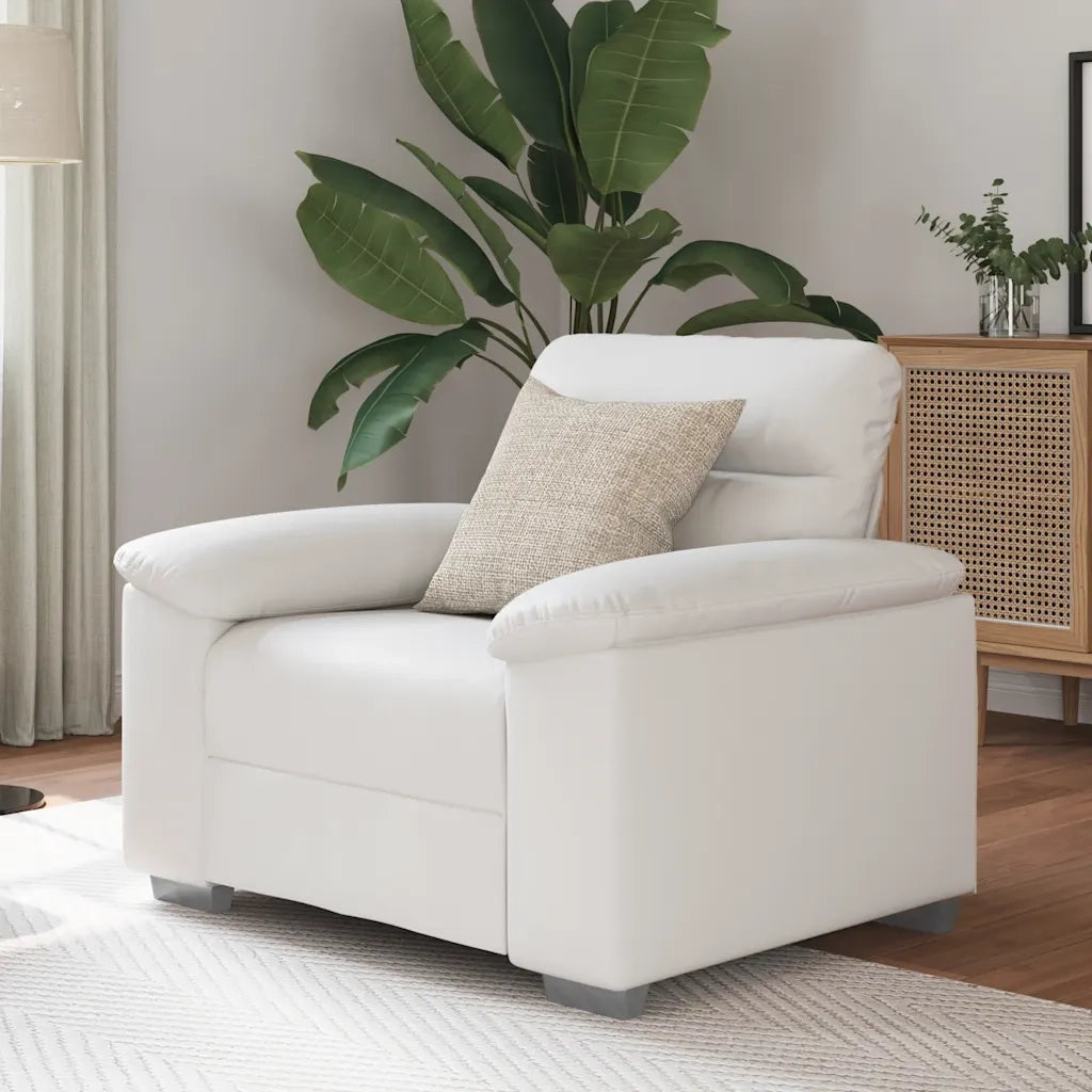 Poltrona | Sedia Relax Bianca 100x81x84 cm in Similpelle