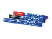 PENNARELLO PERMANENTE PUNTA TONDA FINE MARKER- - nero - 10 pezzi LYRA