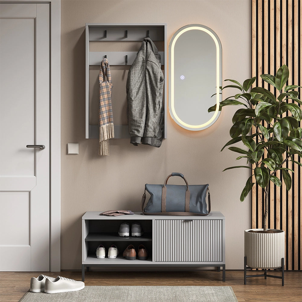 Vicco Appendiabiti da parete Grigio 60 x 85 cm