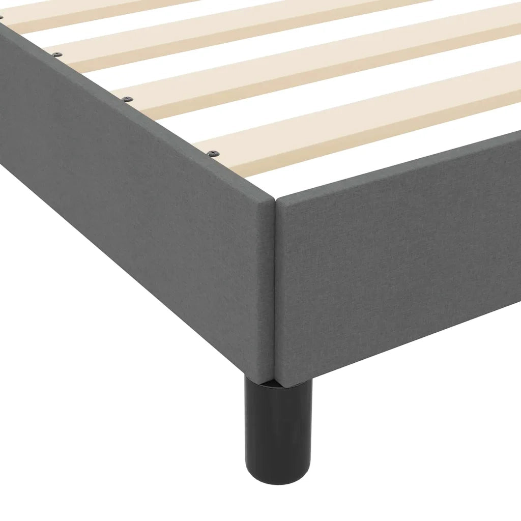 Letto a molle con materasso Grigio scuro 90 x 200 cm Tessuto 3398459