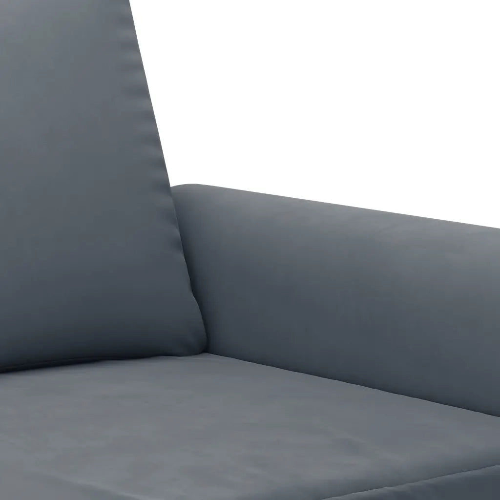 Set di Divani 4 pz con Cuscini Grigio Scuro in Velluto
