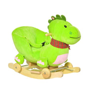 DONDOLO CON RUOTE A FORMA DI DRAGO PER BAMBINI 18-36 MESI VERDE