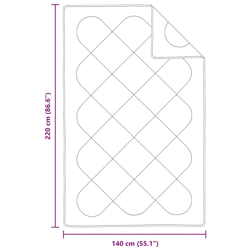 Duvet per Tutte le Stagioni con cuscino 2 pcs Bianco Microfibra 3376565