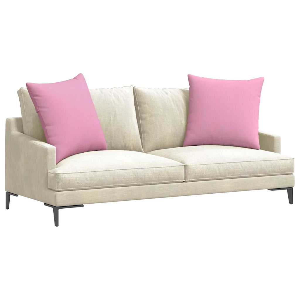 Cuscini da Divano 2 pz-Set di 2 Cuscini per Sofa Rosa 80 x 80 cm Tessuto
