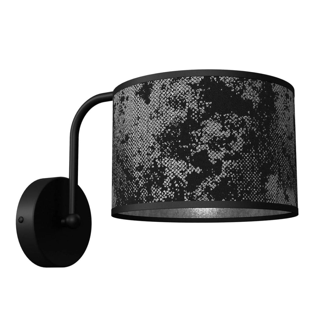Applique Satino Milagro nero/argento E27 60W MLP7323