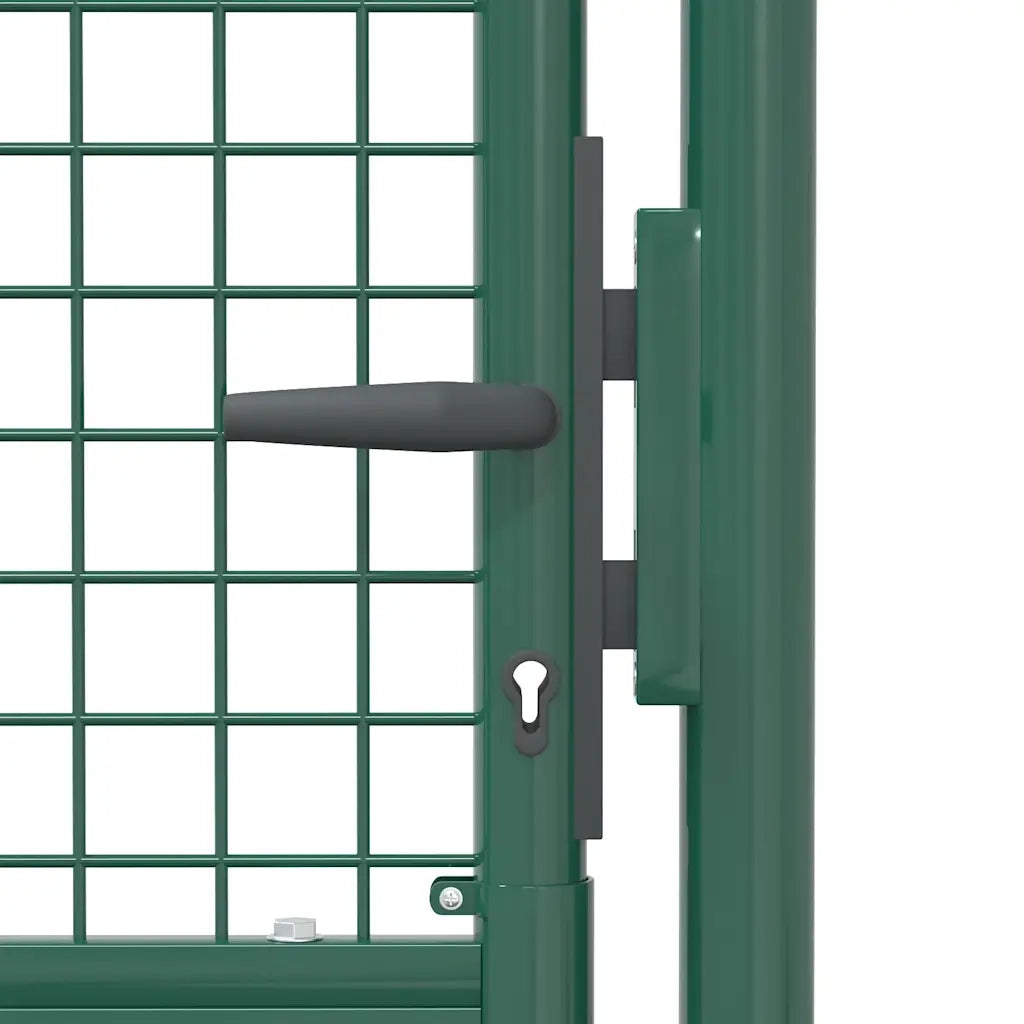 Cancello per Recinzione in Acciaio 100x175 cm Verde cod mxl 52648