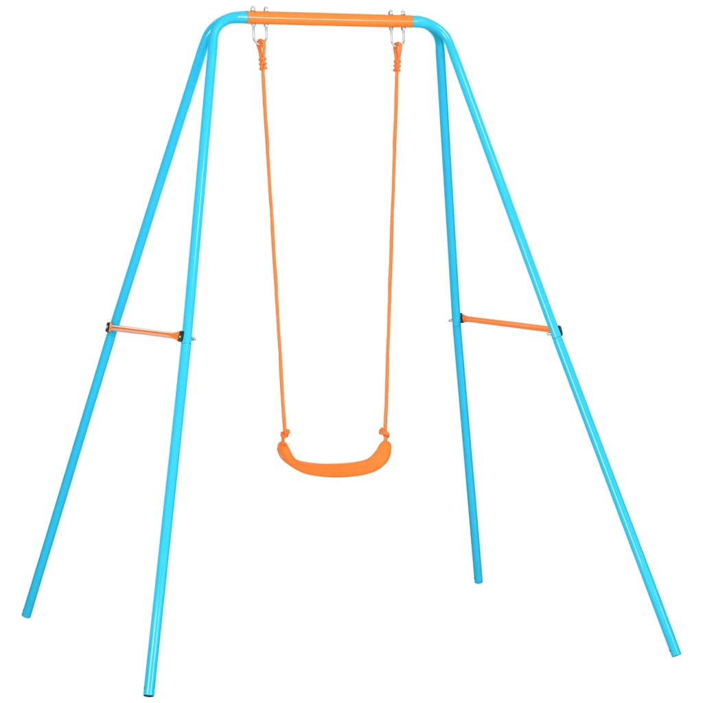 Altalena Giardino Bambini 3-8 Anni ¨C Xylo ¨C Acciaio PE Seggiolino 163x145x181cm