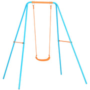 Altalena Giardino Bambini 3-8 Anni ¨C Xylo ¨C Acciaio PE Seggiolino 163x145x181cm