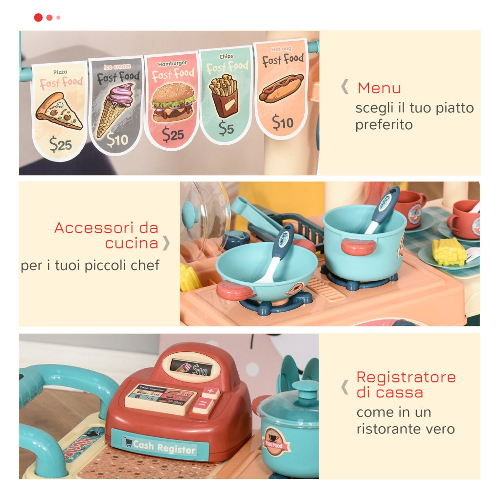 Cucina Giocattolo per Bambini ¨C Minimal ¨C 79.5x33x90.5 cm