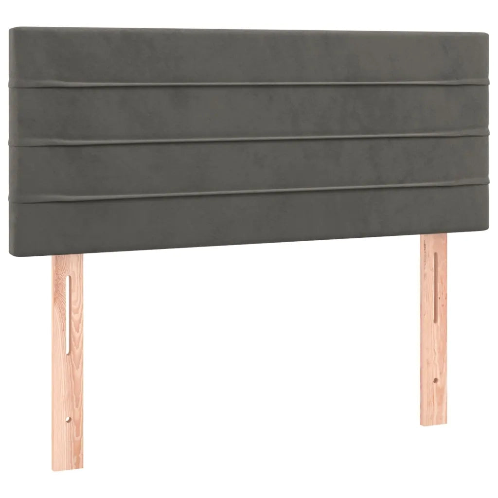 Testiera-Testata Decorativa Grigio Scuro 100x5x78/88 cm in Velluto 977631