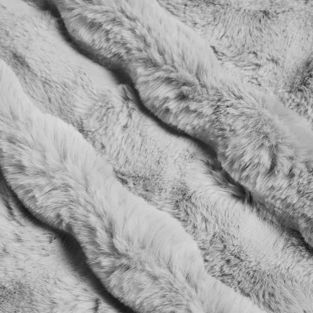 Coperta antiscivolo in sintetica di coniglio Olite Grigio