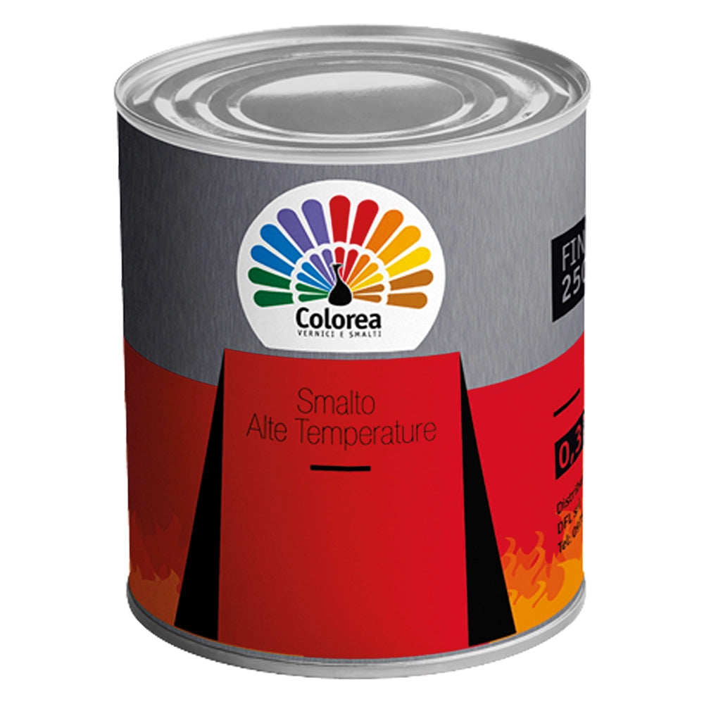 SMALTO ALTA TEMPERATURA 'COLOREA' Lt. 0,125 Nero opaco- 6 pezzi  - COLOREA