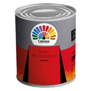 SMALTO ALTA TEMPERATURA 'COLOREA' Lt. 0,125 Nero opaco- 6 pezzi  - COLOREA