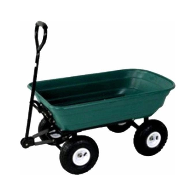 IL CAMPO 07889 Carrello Cruk con Vasca in Plastica 80 Litri Capacita' 120 Kg 4 Ruote Pneumatiche con Cerchioni in Acciaio colore Nero
