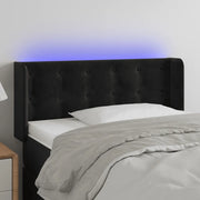Testiera a LED Nera 103x16x78/88 cm in Velluto 3123714