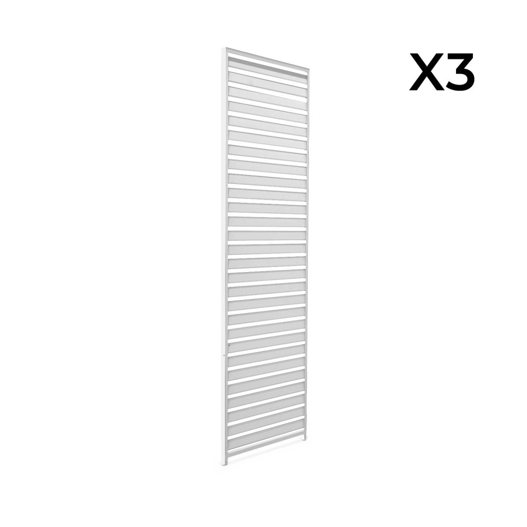 Set di 3 persiane 1m per pergola bioclimatica, bianco