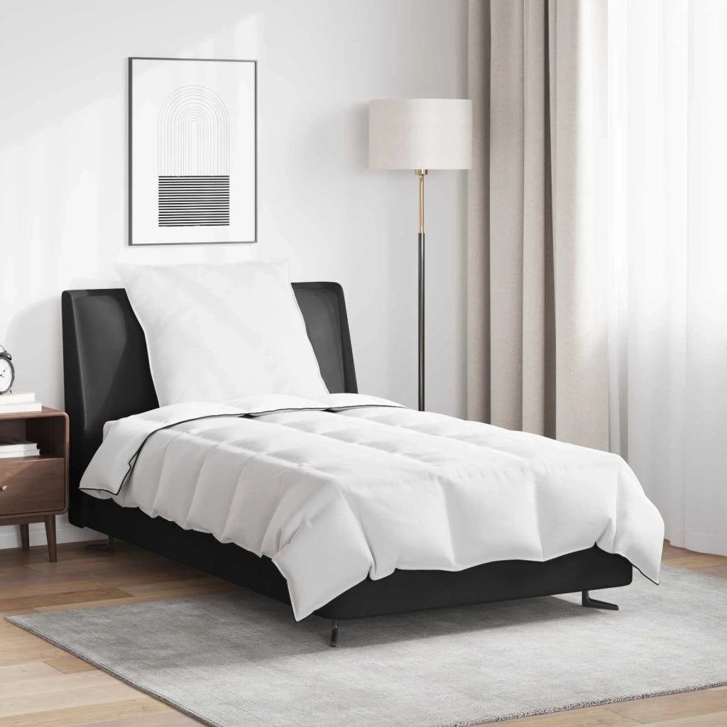Piumone | Duvet Invernale con cuscino 2 pz Bianco Piuma d'anatra