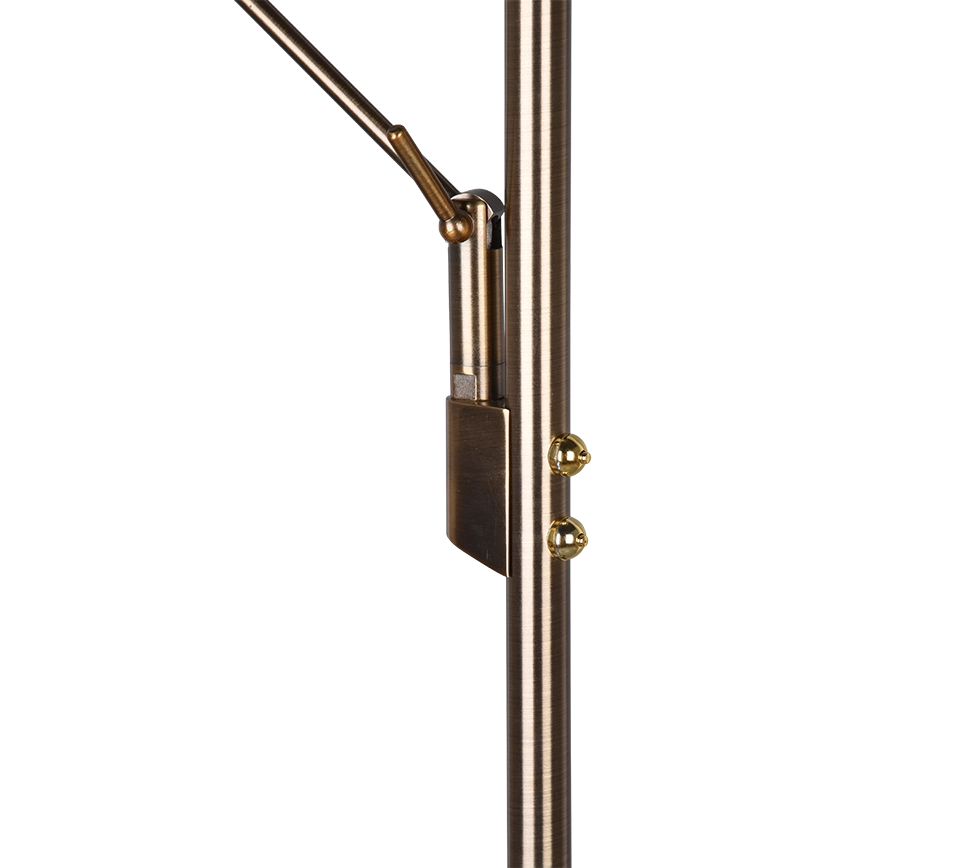 Piantana LED, metallo, ottone invecchiato, 30x180x41,6 cm, Brantford