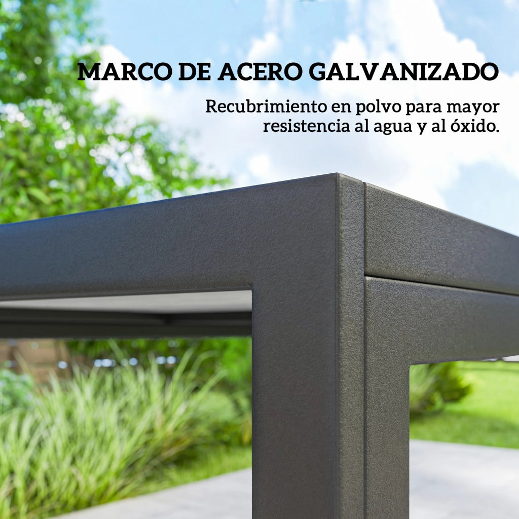Set Tavolo e Sedie da Giardino ¨C Minimal ¨C Effetto Legno 6 Pezzi Caqui