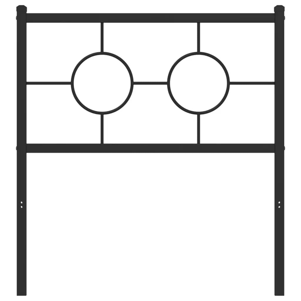 Testiera di Ricambio in Metallo Nero 80 cm 376253