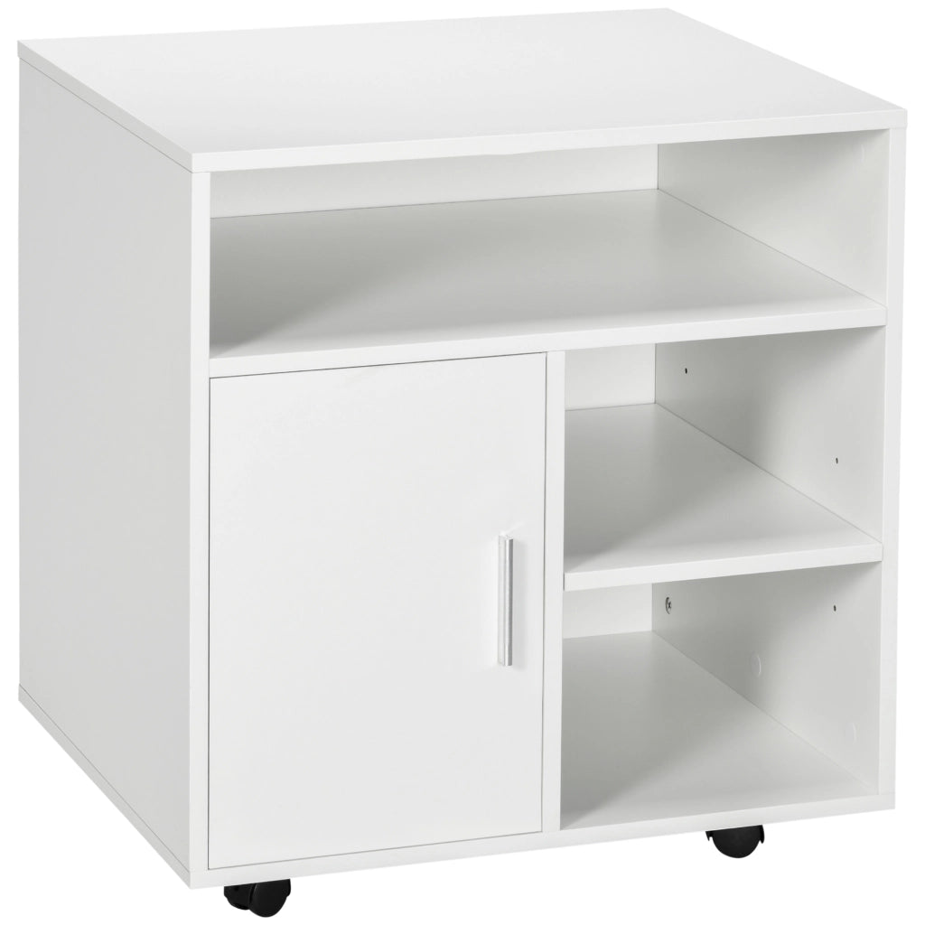 Scrivania con cassetti e scaffale ¨C Zephmum ¨C Bianco 90x50x75 cm
