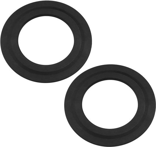 Pacco di Spigoli di Scarico - 2 pezzi - Anello di Gomma di Sigillatura - Diametro Interno 43mm - Diametro Esterno 71mm - Spessore 3mm - Materiale Resistente