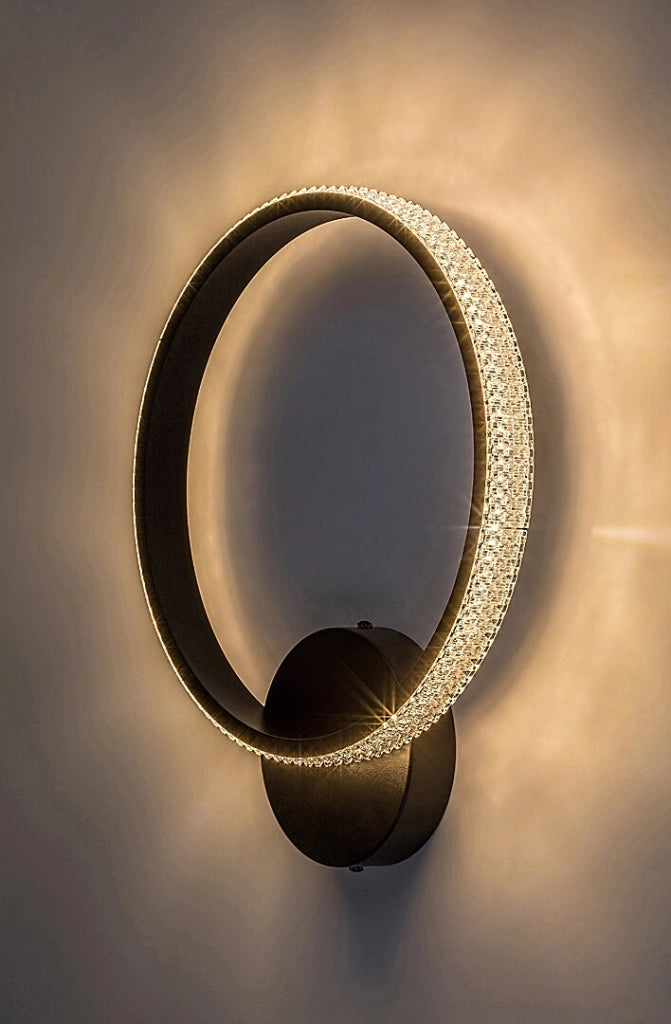 Applique da parete anello LED nero 15W Grete Rabalux