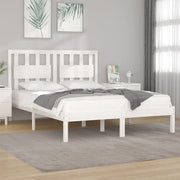 Giroletto-Struttura Letto Bianco in Legno Massello di Pino 160x200 cm 316077