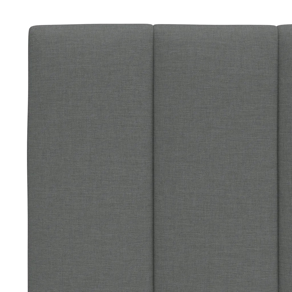 Letto matrimoniale | Letto per adulti | Giroletto senza Materasso Hanko Grigio Scuro 140x200 cm Tessuto