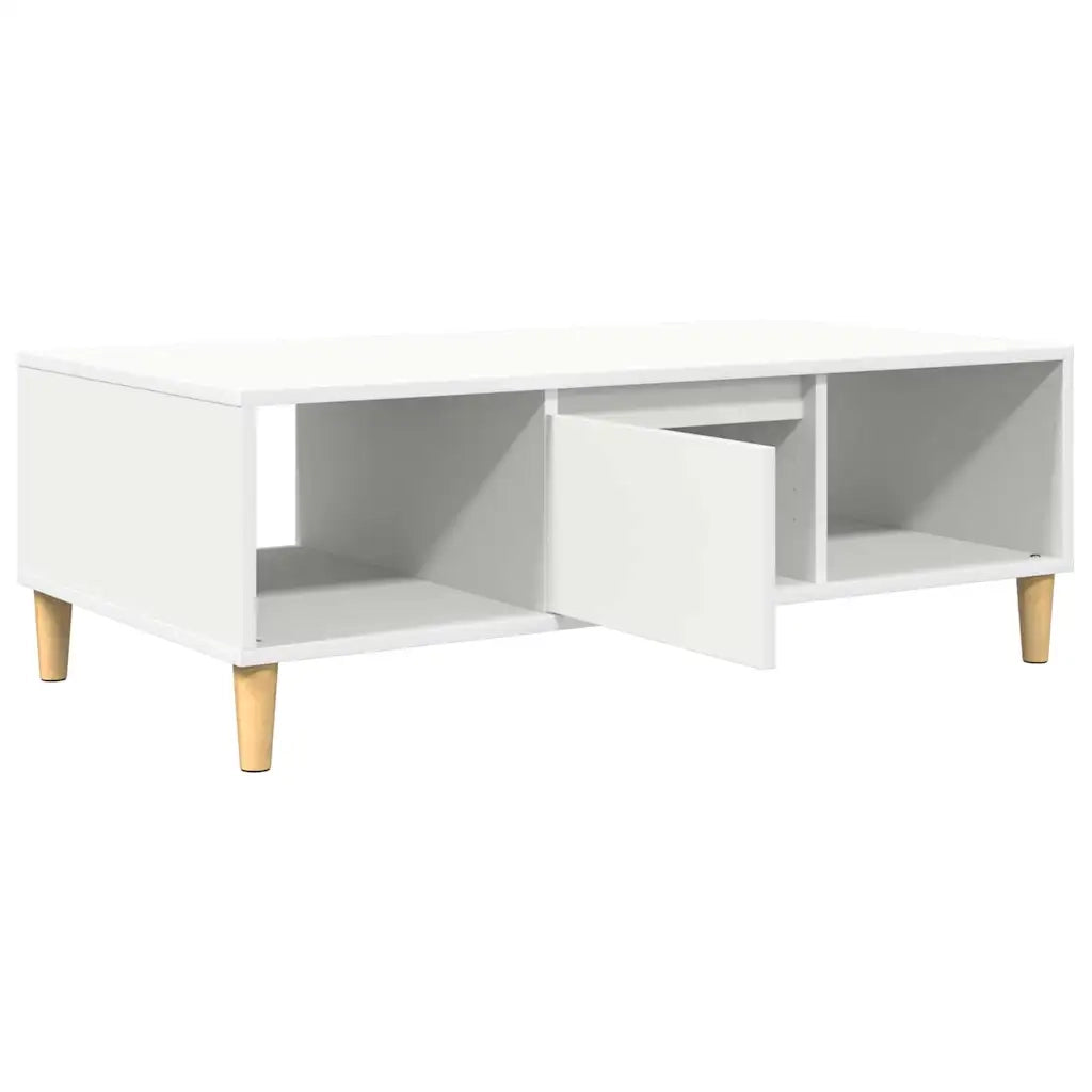 Tavolino da salotto Bianco 102 x 55 x 35 cm Legno multistrato 876189