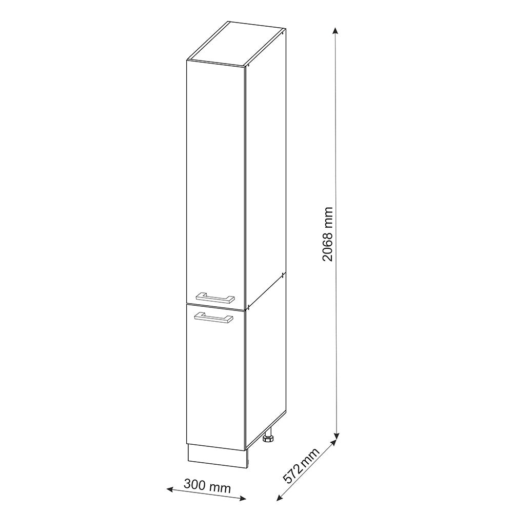 Vicco Mobile alto Quercia dorata 30 cm Forma a J