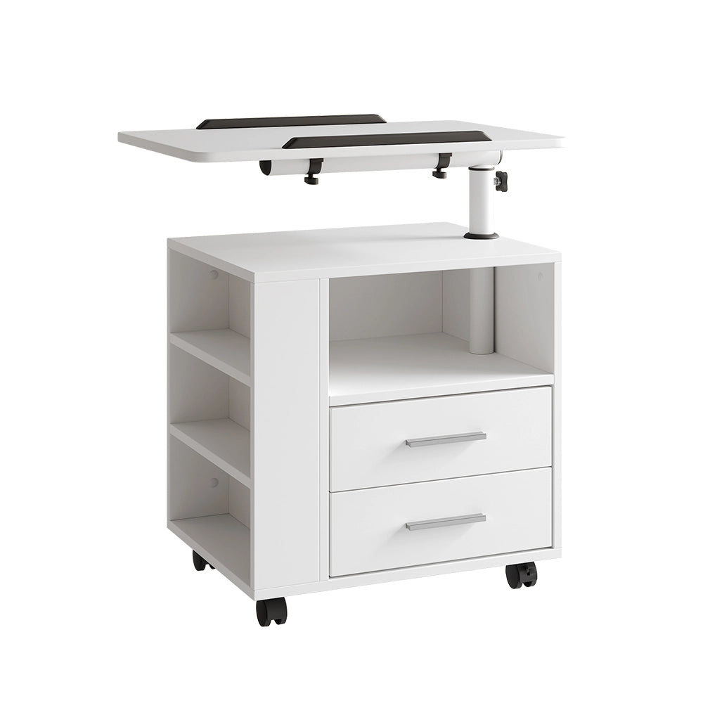 Vicco Comodino Bianco 60 x 69 cm con 2 cassetti