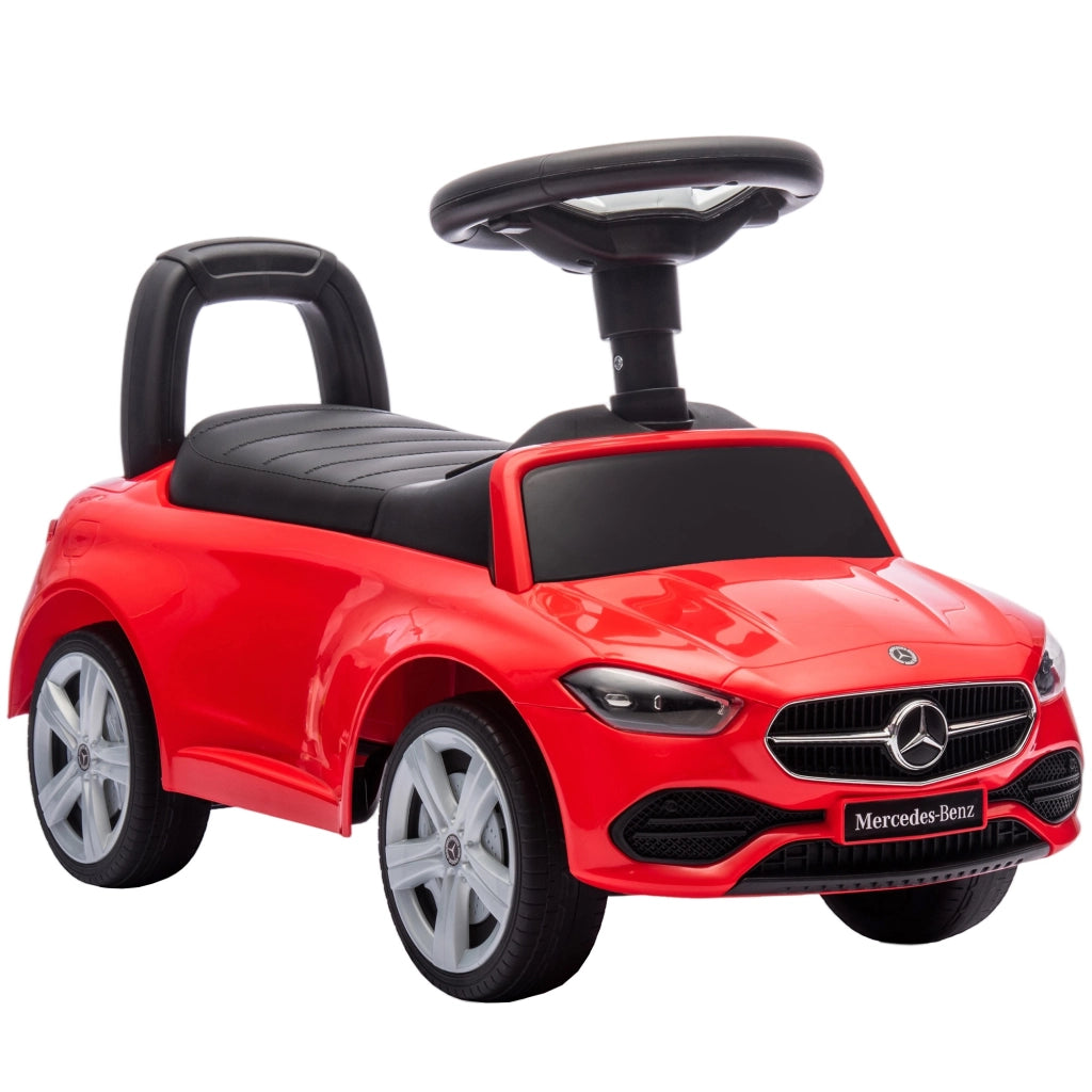 Cavalcabile Mercedes-Benz Classe C ¨C Xylo ¨C Bambini 18-36 Mesi con Clacson e Vano Contenitore Rosso