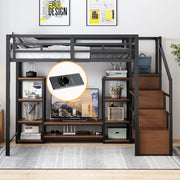 letto a castello metallo nero 140 x 200 cm