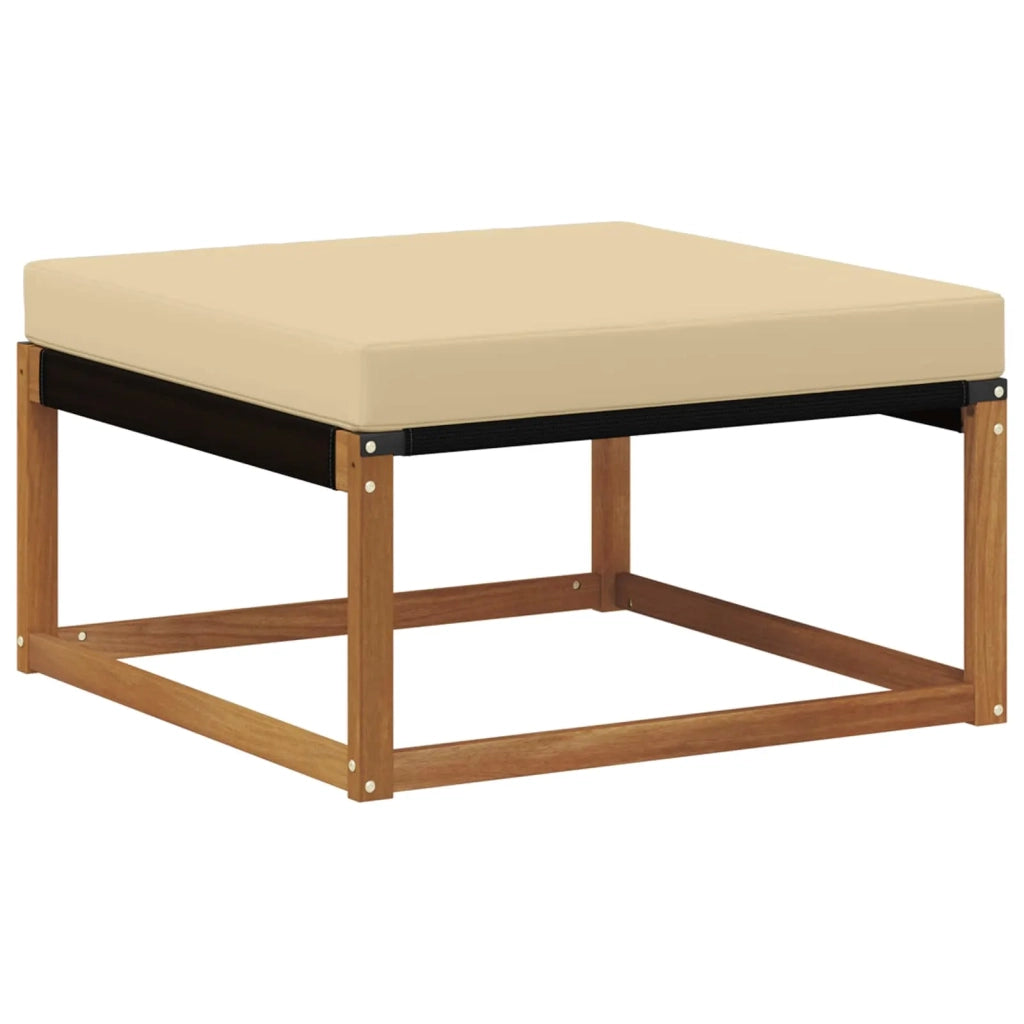 Set di divani da esterno con cuscino 7 pcs Naturale e Beige 3369676