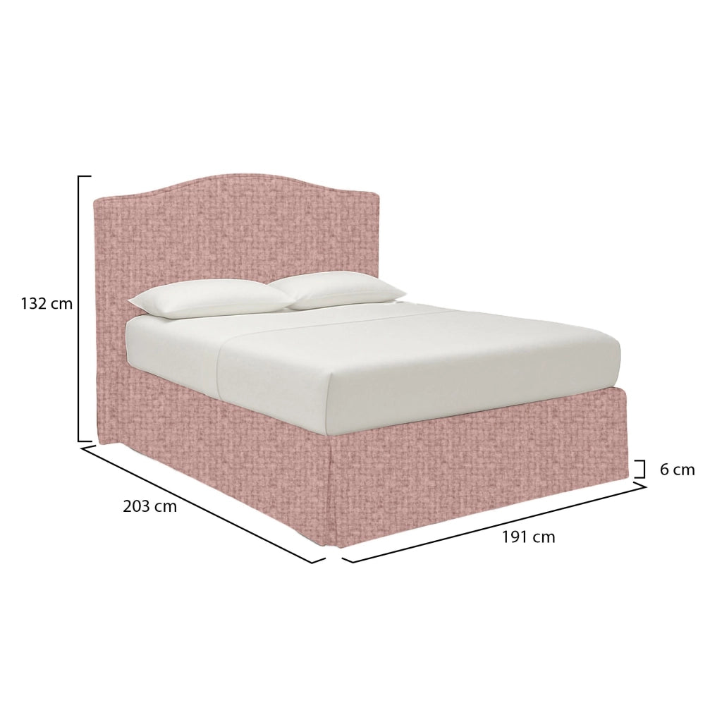 Morley, Letto Matrimoniale Sfoderabile Made in Italy, Rosa