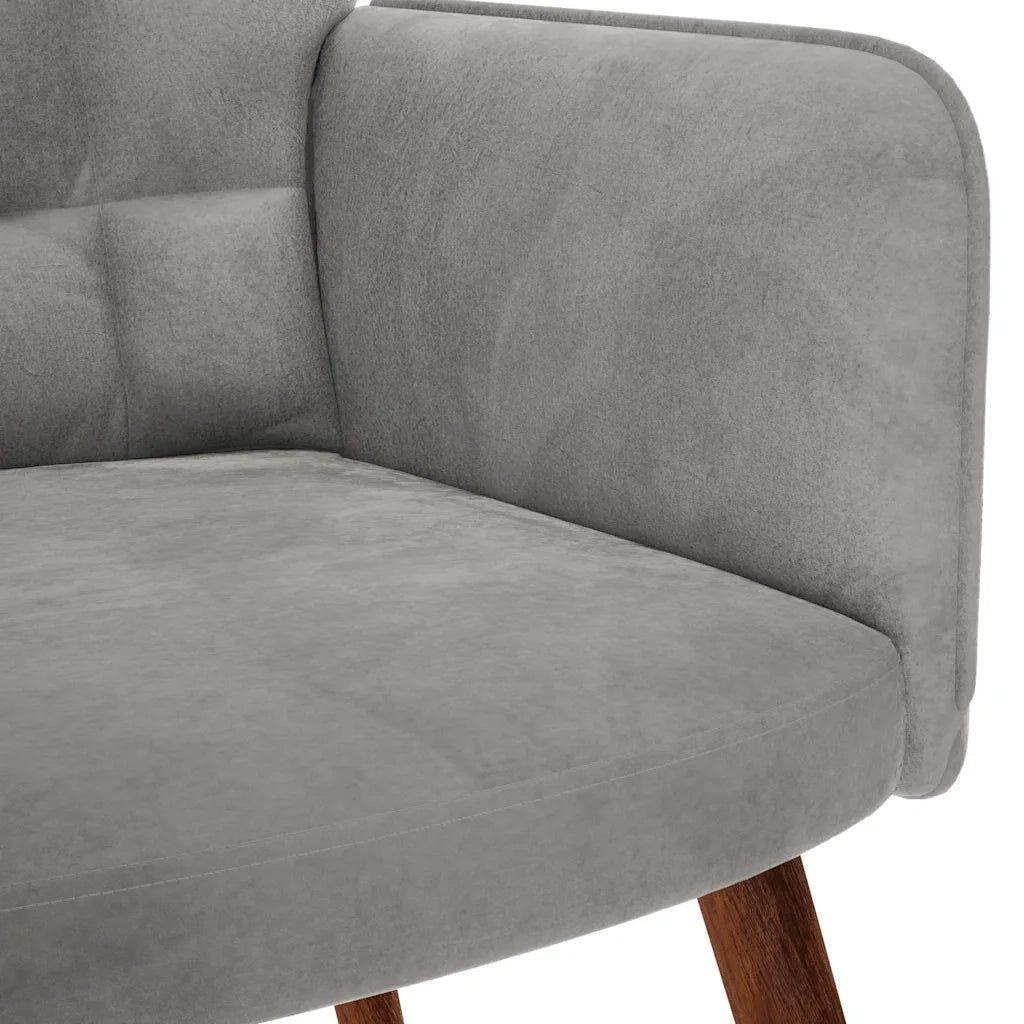 Sedia Relax Grigio Chiaro in Velluto 4016810