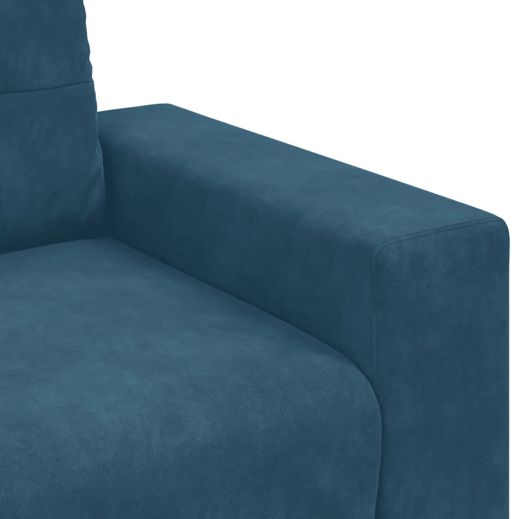 Divano-Poltrona-Sofa Relax-Divanetto Sedia Blu 60 cm Velluto 771873