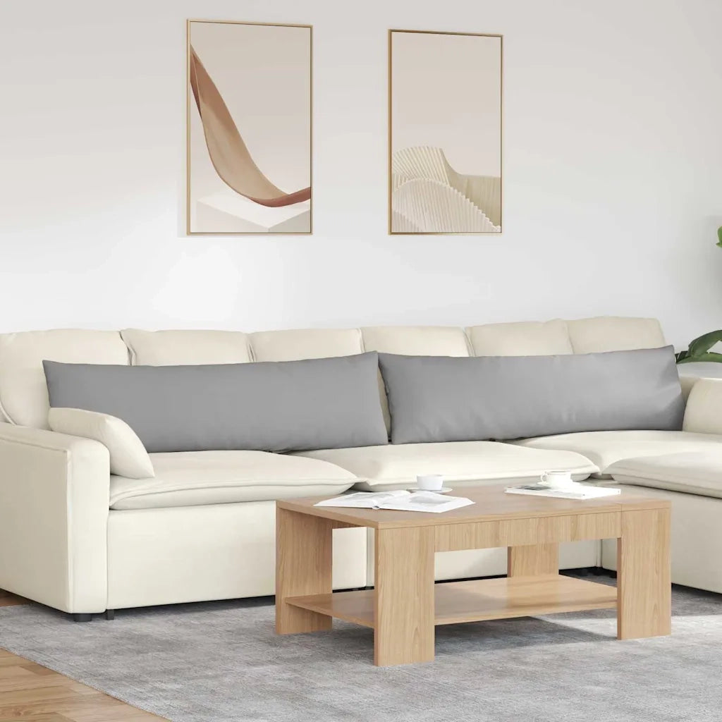 Cuscini da Divano 2 pcs Grigio Nuvola 145 x 40 cm Tessuto 42013838
