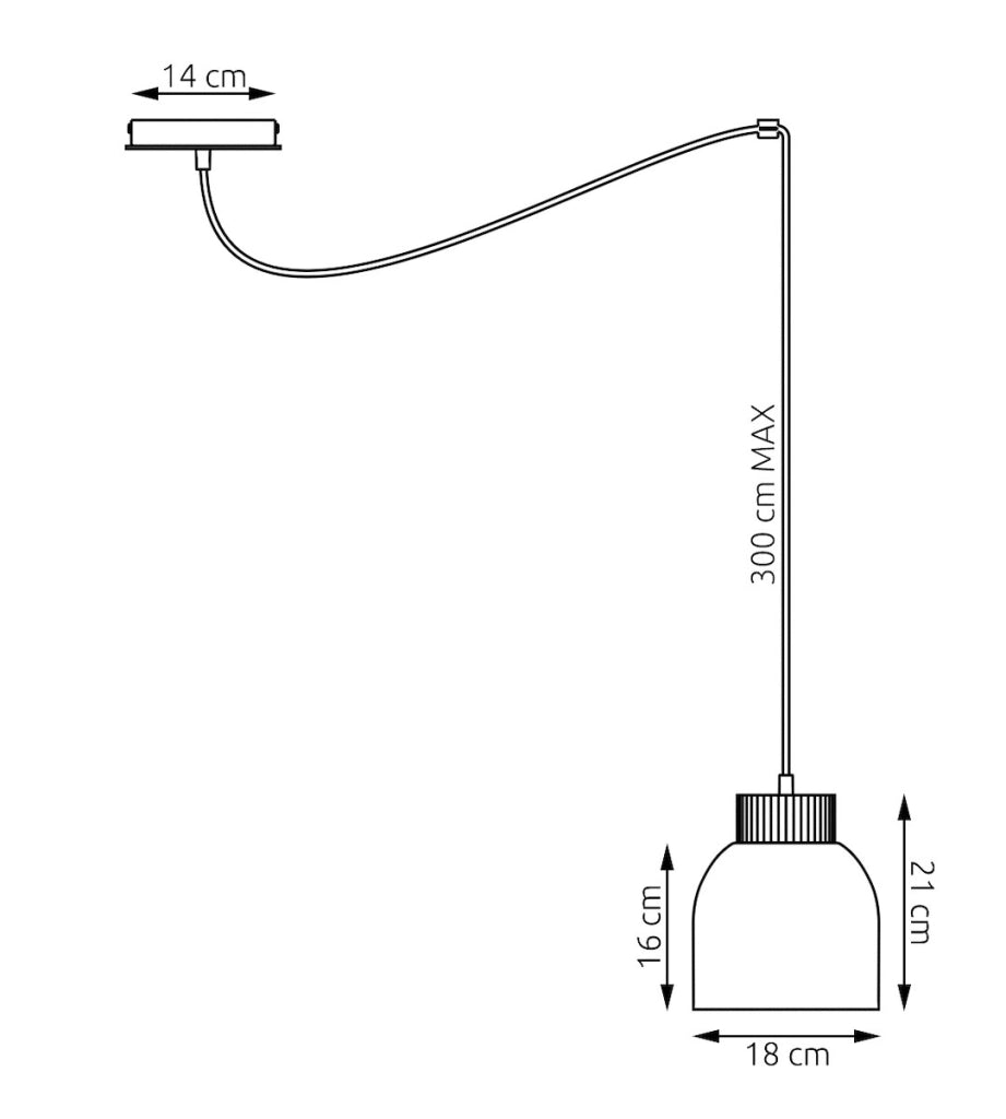 Lampada sospesa KRU bianca legno 1xE27 Emibig