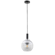 Lampada a sospensione minimal nero/argento E27 ADRIA Alfa